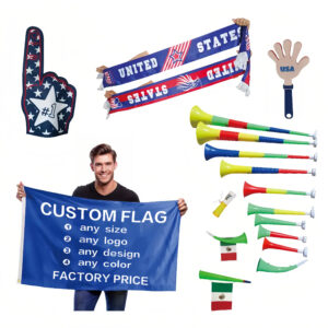 Custom Event Fan Kits & National Flag Merchandise - Bulk Supply for Global Sports Events